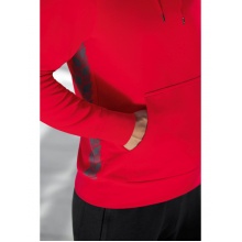 Erima Hooded Sweatshirt Essential Team Hooded Sweat (soft cotton, ribbed cuffs) red/grey Men